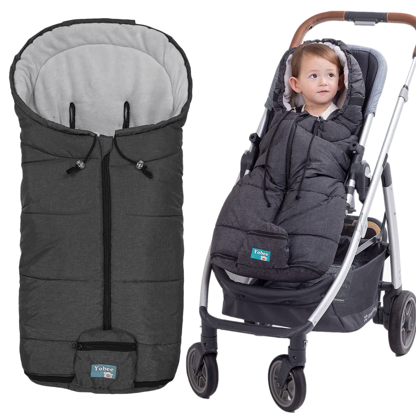 Yobee Winter Outdoor Tour Waterproof Stroller Bunting Bag, Warm and Comforatble Stroller Footmuff, Toddler Universal Stroller Sl
