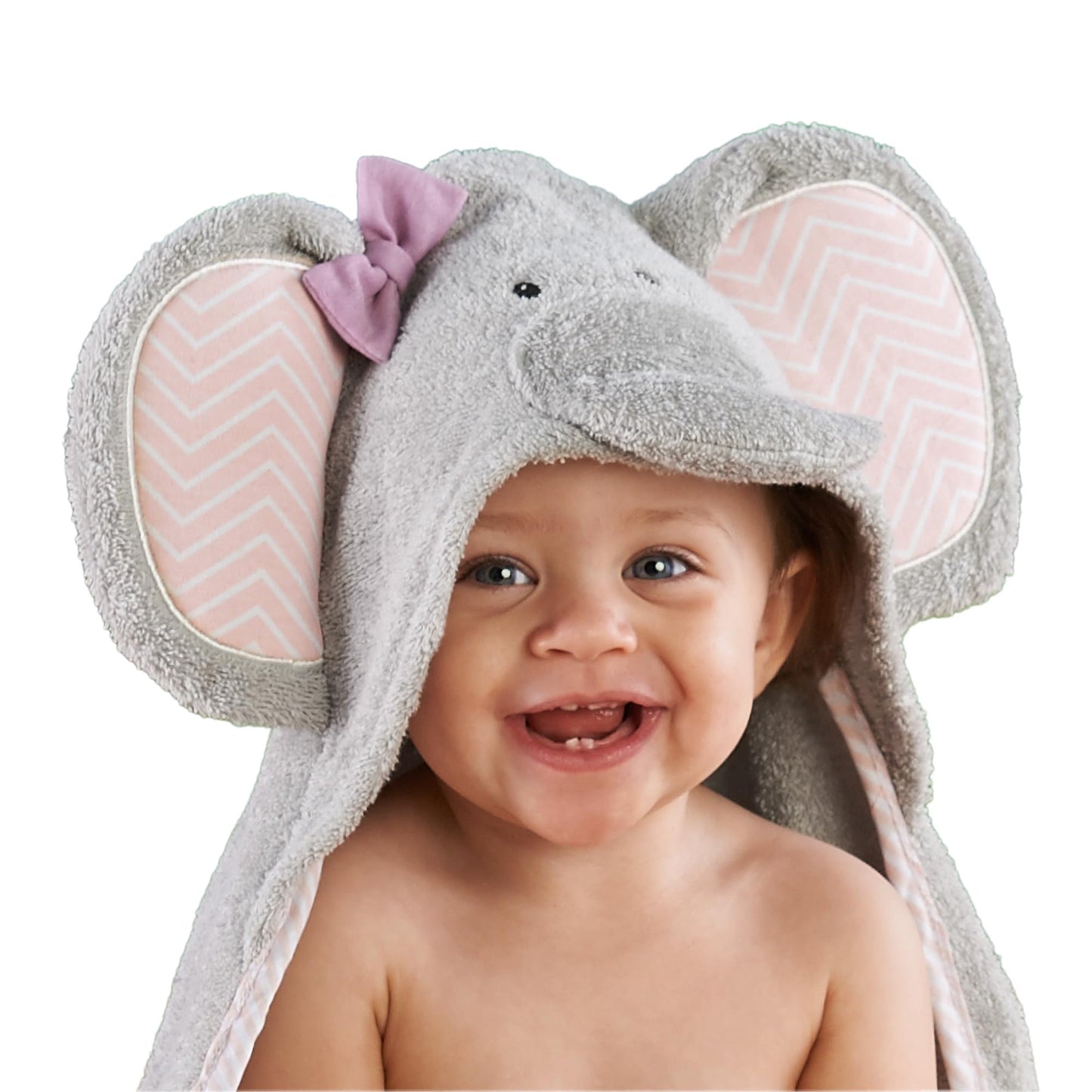 Baby Aspen 'Splish Splash Elephant Bath Hooded Towel/Baby Robe, 0-9 Months
