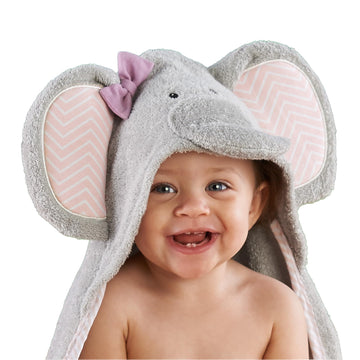 Baby Aspen 'Splish Splash Elephant Bath Hooded Towel/Baby Robe, 0-9 Months