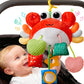 Choco Bear Baby Car Seat Toy, Baby Toys 0-6 Months Newborn Toys 0-3-6-12 Months,Infant Sensory Toy with Rattles & Mirror,Strolle