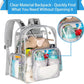 Mancro Diaper Bag Backpack, Clear Baby Bag Heavy Duty Transparent Backpack For Girls Boys, Multifunction Large Travel Backpack M