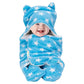 Oyo Baby UltraSoft Star Print Swaddle Wrap Blanket With Hood & Booties  Blue, 06 Months | Warm Sleeping Bag & Wearable Swaddl