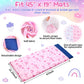 CroBlissful 2 Pcs Nap Mat Cover for Toddler Sheet 47 x 21 Inch Kids Nap Mat Covers Daycare Sewn in Flap Design Pastel Sleeping M