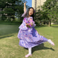 Ruyuyiru Encanto Mirabel Cosplay Costume For Girls Isabela Mirabe Madrigal Princess Dress Up Halloween Paty Dresses 130(Purple)