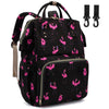Dezcrab Flamingo Baby Diaper Bag Backpack for Women, Large Capacity Waterproof Maternity Travel Nappy Backpacks with Stroller St