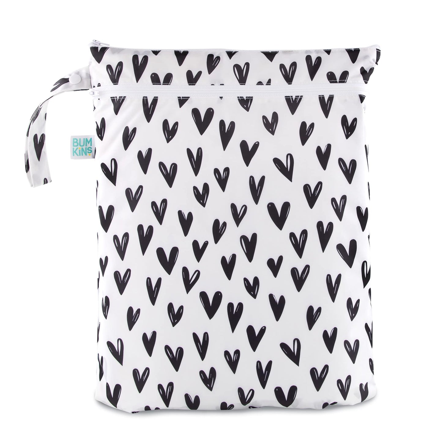 Bumkins Waterproof Wet Dry Bag for Baby, Travel, Swim Suit, Cloth Diapers, Pump Parts, Pool, Beach, Gym Clothes, Toiletry, Hook 