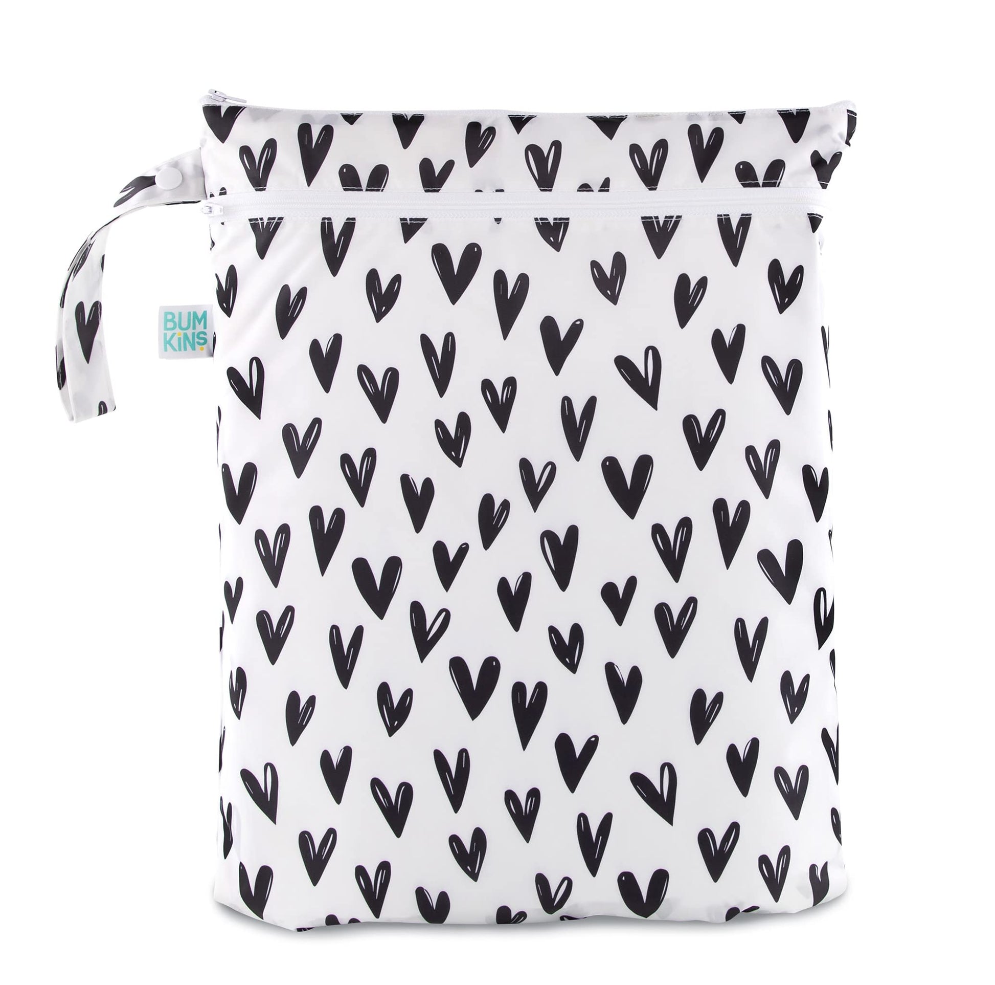 Bumkins Waterproof Wet Dry Bag for Baby, Travel, Swim Suit, Cloth Diapers, Pump Parts, Pool, Beach, Gym Clothes, Toiletry, Hook 