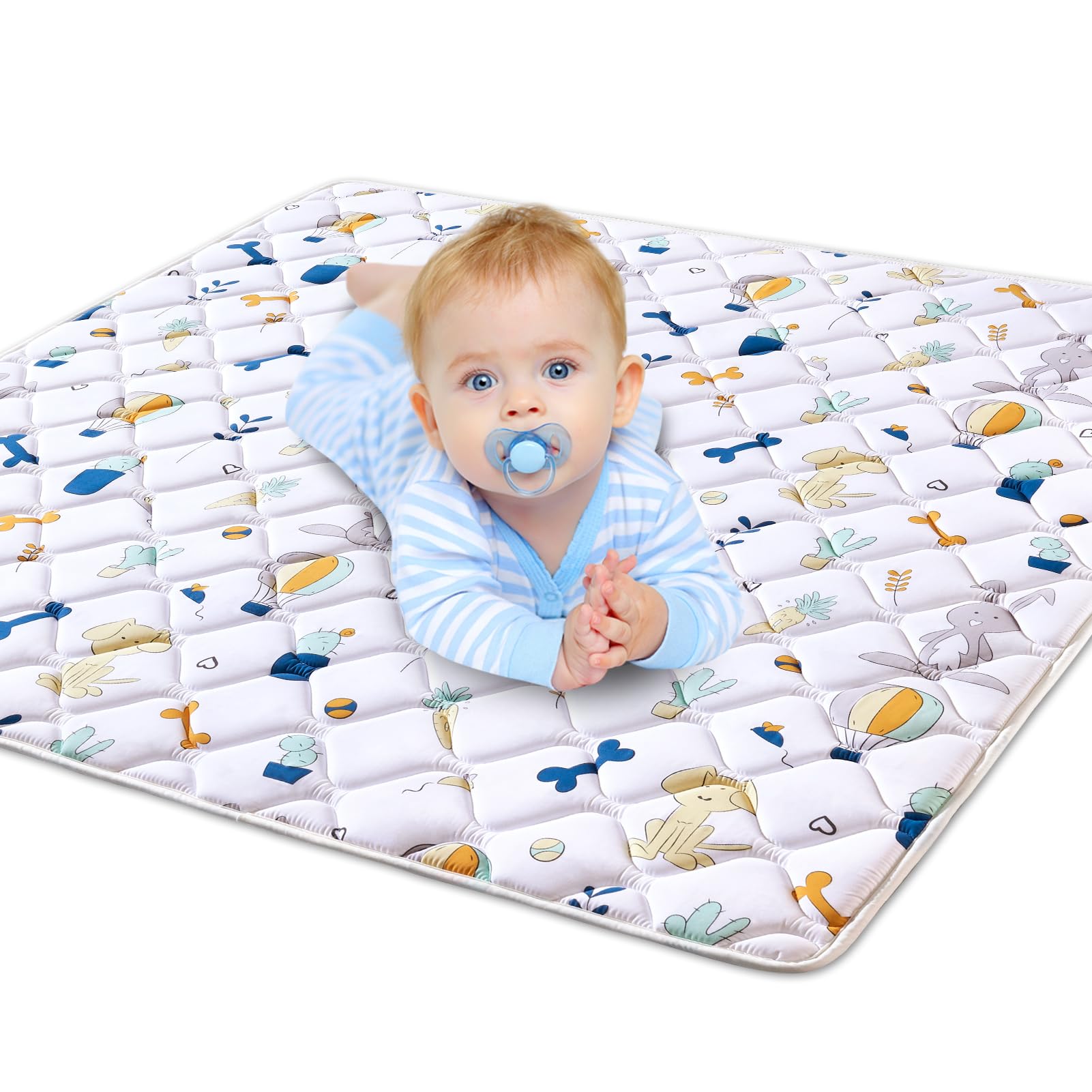 Premium Foam Baby Play Mat 50' X 50', Thicken One-Piece Crawling Mat, Non-Slip Cushioned Baby Mats For Playing, Activity Playm