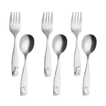 Annova Kids Silverware 6 Pieces Children'S Safe Flatware Set Stainless Steel - 3 X Children Forks, 3 X Children Dinner Spoons, T
