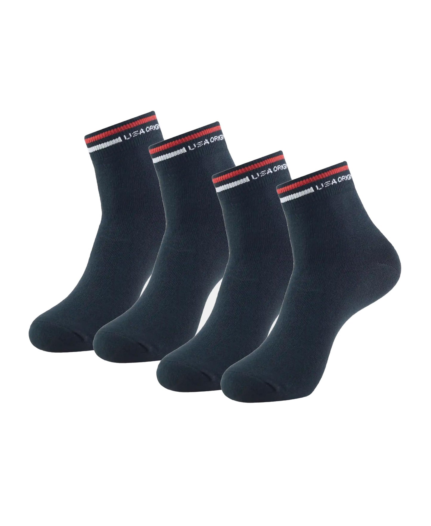 Jockey 7002 MenS Compact Cotton Stretch Ankle Length Socks With Stay Fresh Treatment (Pack Of 2)_Navy_Free Size