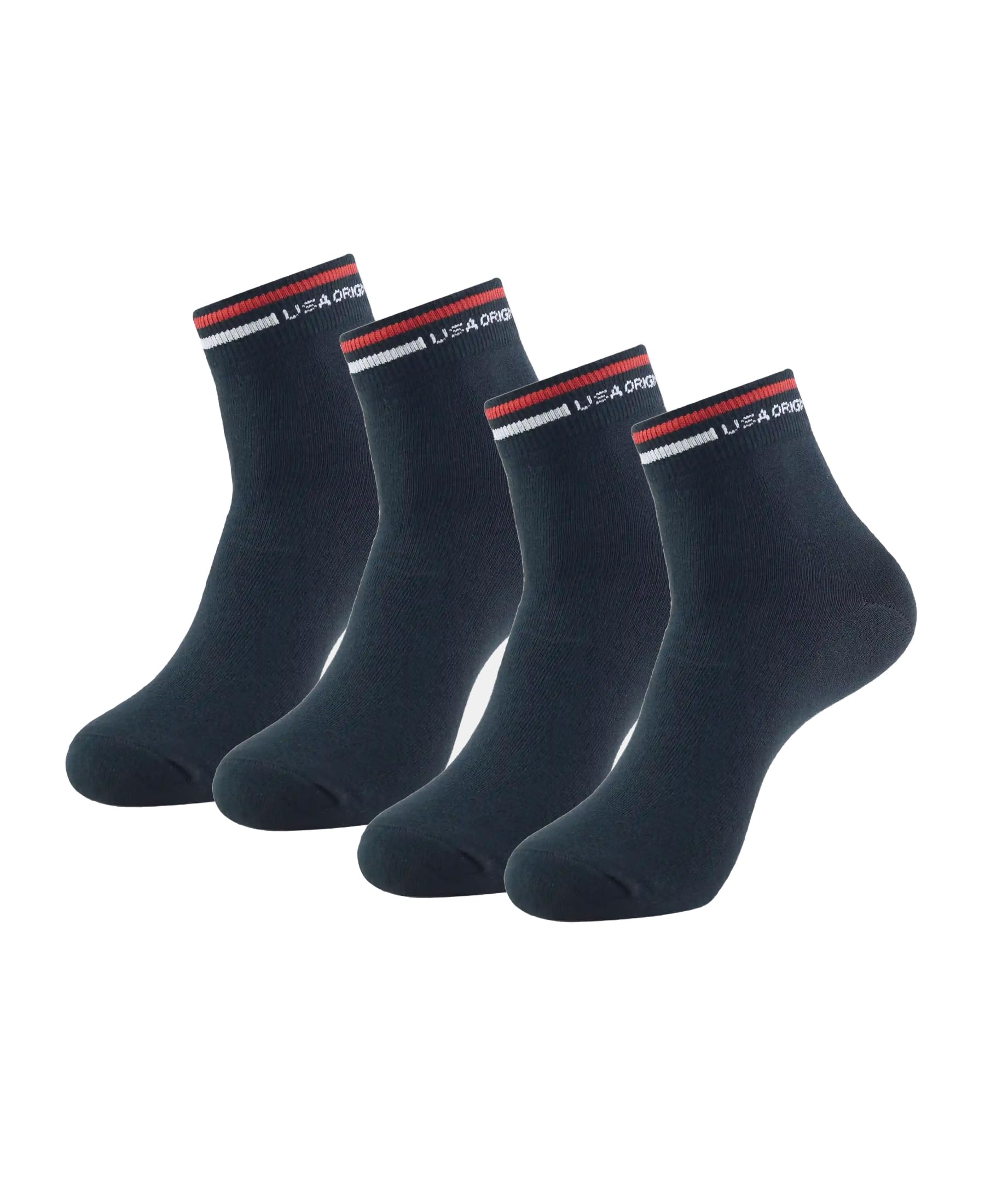 Jockey 7002 MenS Compact Cotton Stretch Ankle Length Socks With Stay Fresh Treatment (Pack Of 2)_Navy_Free Size