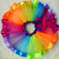 Lylkd Little Girls Layered Rainbow Tutu Skirts With Unicorn Horn Headband