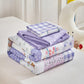 Joyreap 4 Piece Toddler Bedding Set- Purple Butterflies Flowers Patchwork Toddler Comforter Set, Includes Quilted Comforter, Fit