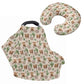 Nursing Carseat Canopy Pillowcase Breastfeeding Cover for Infant Girl & Boy, Highland Cow Cactus Stretchy Car Seat Covers for Ba