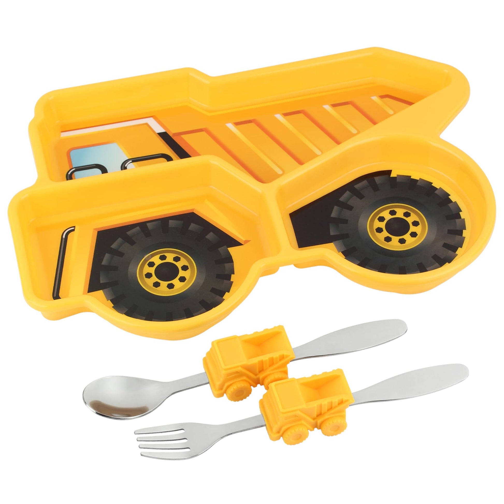 Funwares Engaging Kids' Dinnerware Set: Durable, Divided Plate, Ideal For Picky Eaters, Educational Mealtime, Easy Cleaning, Gif