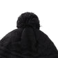 Connectyle Toddler Boys Girls Fleece Lined Knit Kids Hat With Earflap Winter Hat (Black, 6-12 Months)