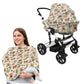 Nursing Carseat Canopy Pillowcase Breastfeeding Cover for Infant Girl & Boy, Highland Cow Cactus Stretchy Car Seat Covers for Ba