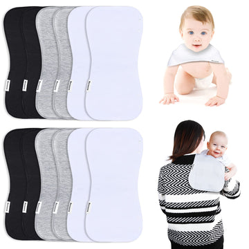 Baby Burp Cloths & Baby Bibs 2-In-1 Design Large Size 3 Layers Thicken 100% Cotton Super Absorbent And Soft Baby Spit Up Burping