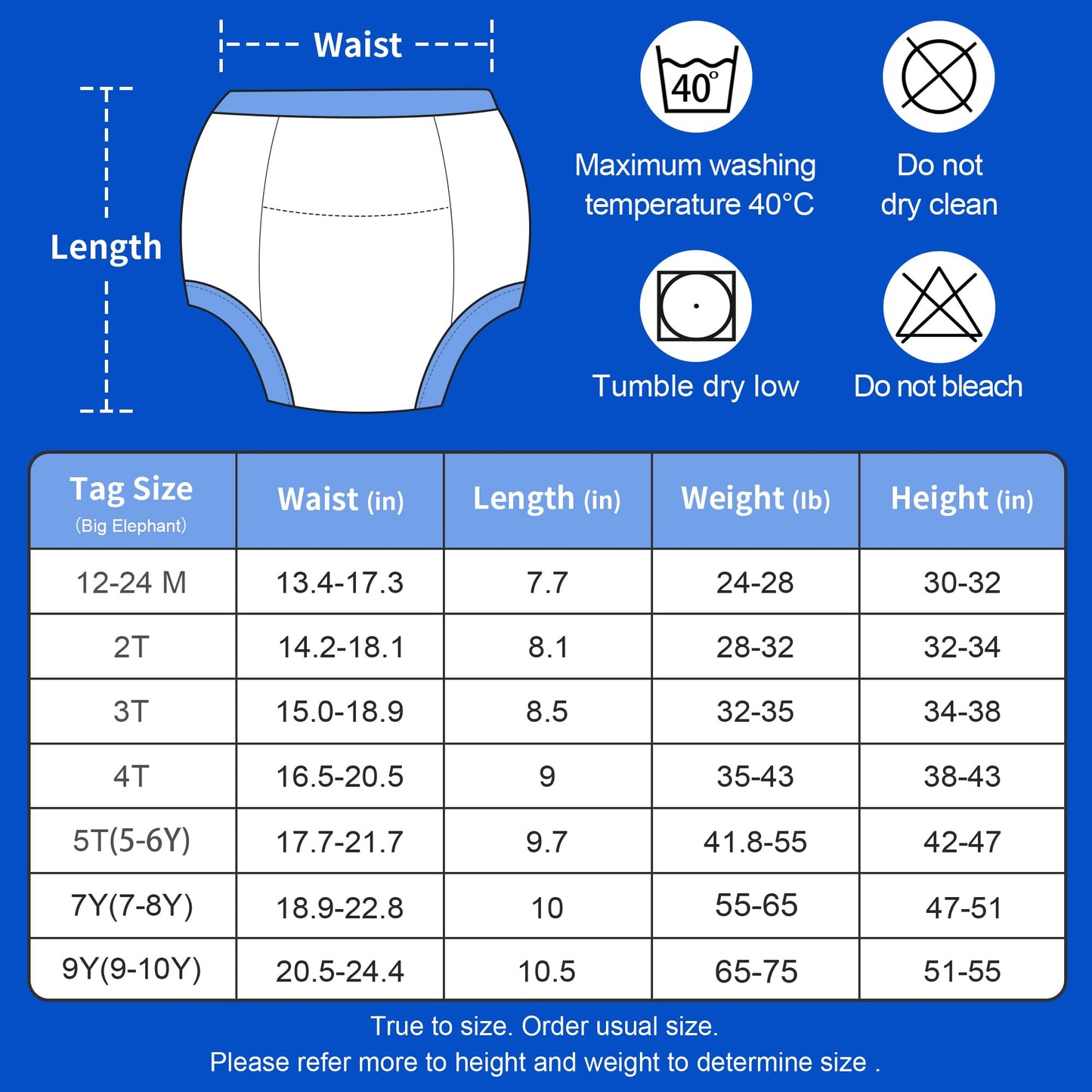 Big Elephant 10 Packs Baby Girls' And Boys' Potty Training Pants, 100% Cotton Absorbent Training Underwear For Toddler, 4T