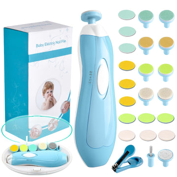 Baby Nail Trimmer Electric Nail File Baby Nail Clippers, 24 in 1 Safe Nail Filer Grinder Kit for Newborn Infant Toddler Kids or 