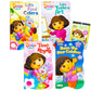 Nickelodeon Dora The Explorer Board Books for Kids Toddlers ~ Bundle of 4 Dora Board Books with 300 Bonus Dora The Explorer Stic