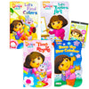Nickelodeon Dora The Explorer Board Books for Kids Toddlers ~ Bundle of 4 Dora Board Books with 300 Bonus Dora The Explorer Stic