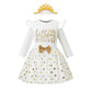 Lysmuch Kids Toddler Baby Girls Birthday Outfits Princess Vest Long Sleeve Shirt Mesh Bubble Tutu Skirt Set (C-White-Long, 18-24