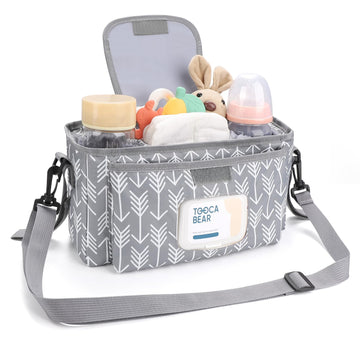 Accmor Universal Stroller Organizer With Insulated Cup Holder And Shoulder Strap, Stroller Bag Caddy Organizer Stroller Accessor
