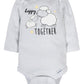 Gerber Unisex Baby 6 Pack Long-Sleeve Onesies Bodysuit And Toddler T-Shirt Set, Sheep, 12 Months Us