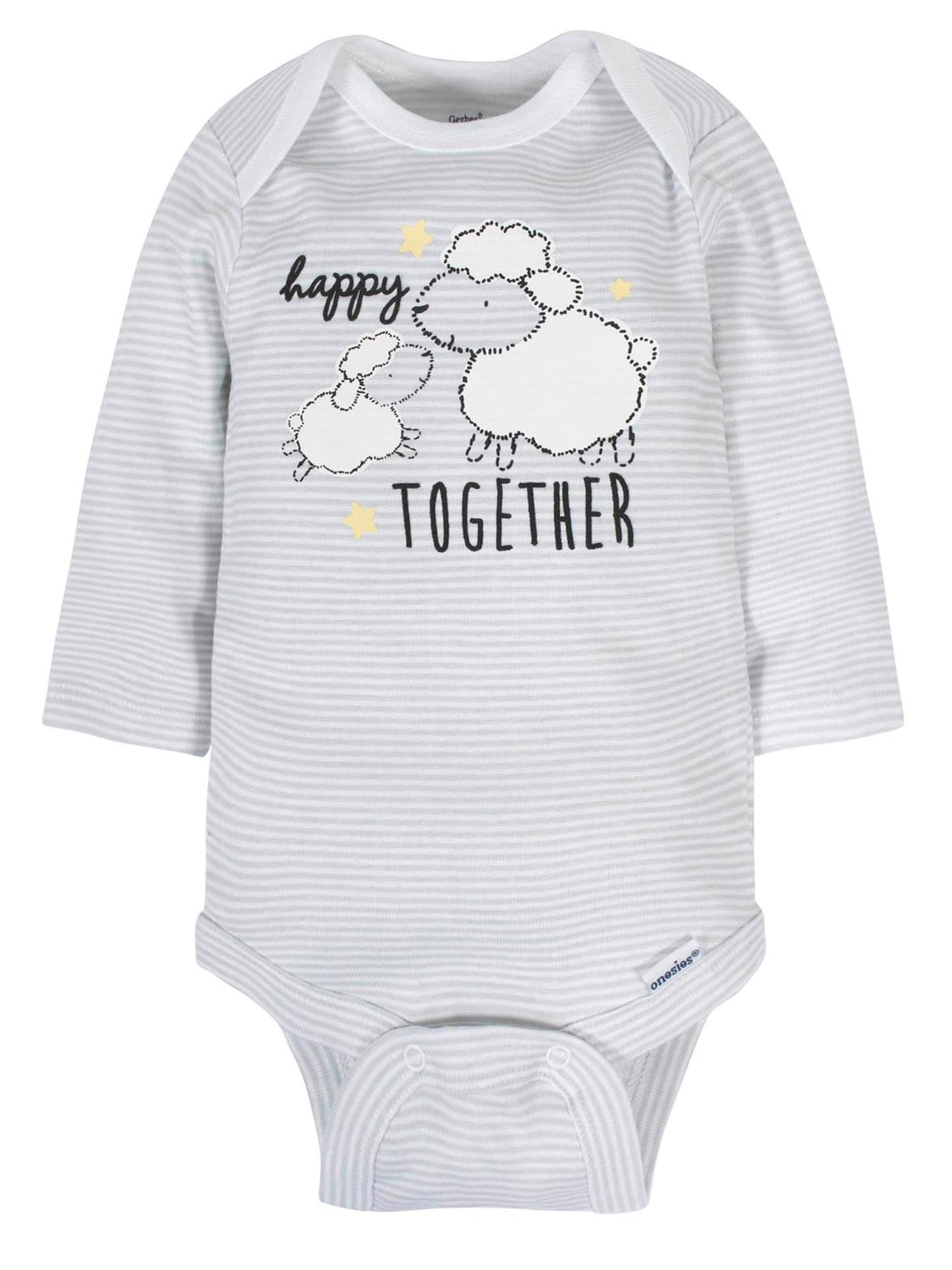 Gerberunisex Baby6 Pack Long-Sleeve Onesies Bodysuitsheeppreemie