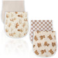 Hahafelt 4 Pcs Bear Baby Burp Cloths 100% Cotton Absorbent & Soft Burping Cloth Newborn Towel 2-in-1 Large Size Baby Spit up Bur