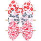 Ncmama Valentine'S Day Baby Headbands Pink Red Love Heart Printed Elastic Nylon Valentines Hairbands For Baby Girls Newborn And