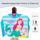 Voova & Movas Mermaid Towels With Hood,Cotton Soft Thick,For 3-10 Years, Hooded Towel For Kids Girls, Perfect For Beach, Pool, B