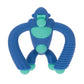 Nuby Geo Zoos Massaging Teether - Baby Teething Toy - Soft Easy Grip - 3+ Months - Blue Gorilla - Easter Basket Stuffer
