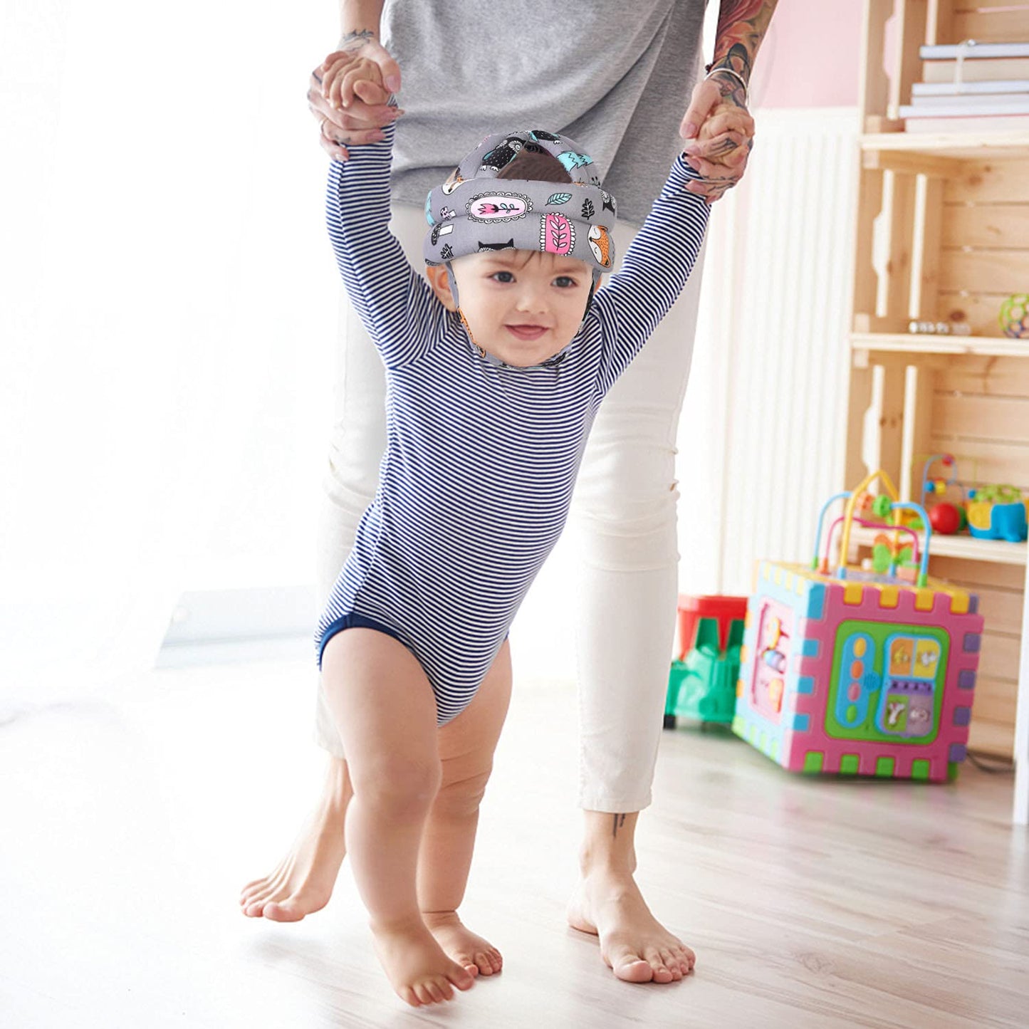 Umtiti Baby Adjustable Safety Helmet, Lightweight And Soft, Infant Head Protector, Soft Head Guard For Baby Learning To Walk. Fo