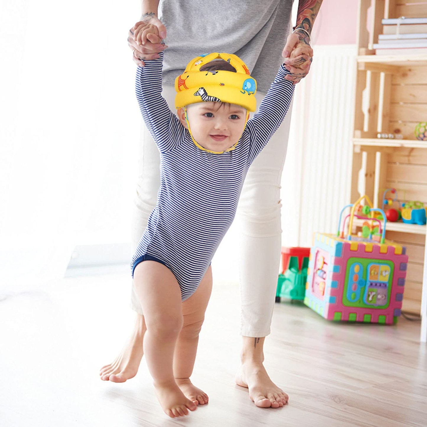 Umtiti Baby Adjustable Safety Helmet, Lightweight And Soft, Infant Head Protector, Soft Head Guard For Baby Learning To Walk. Zo