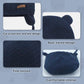 Duoyeree Kids Baby Hat Soft Warm Cable Knit Beanie Toddler Girl Fall Winter Hats Navy Blue