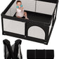Patywaga Foldable Baby Playpen, Extra Large Collapsible Play Yard for Babies & Toddlers, Portable Travel Playpen with Gate, Safe