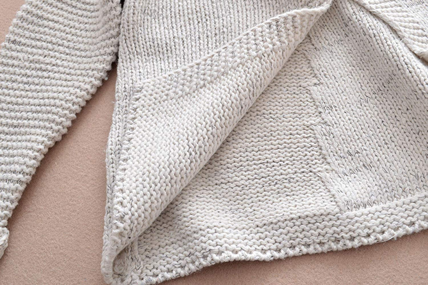 Willow Dance Toddler Baby Girls Autumn Winter Clothes Button Knitted Sweater Cardigan Cloak Warm Thick Coat (Beige, 1-2T)