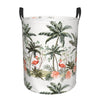 Pevtufa Flamingo Palm Trees Foldable Laundry Basket Organizer,Fabric Clothes Toy Storage Basket Nursery Hamper Storage Bin For H