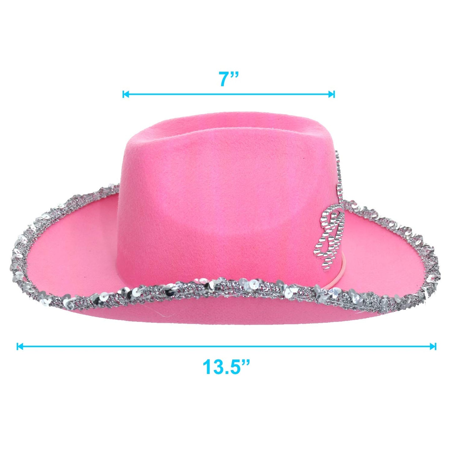 Giftexpress Child Led Blinking Pink Tiara Cowgirl Hat Light Up Cowboy Hat - Child Size