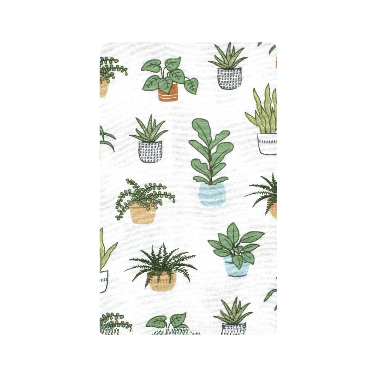 Hudson Baby Unisex Baby Cotton Flannel Burp Cloths, Plants 10 Pack, One Size