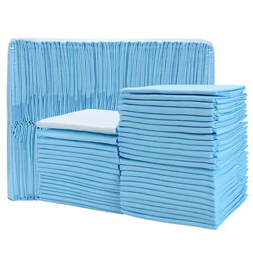 Timoo 100 Pcs Disposable Changing Pad Leak-Proof Underpad Bed Table Protector Mat, Soft Non-Woven Fabric, 17 Inches X 13 Inches