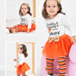 Xuuly My First Thanksgiving Newborn Baby Girls Clothes Romper Top Bow Tutu Short Skirt With Headband Dress Outfit Set(0-3 Months