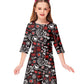 Girls Valentine Dresses Fancy Festival Graphic Printed Casual Family Party Cotton A-Line Dress 5-6 Years