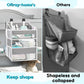 Hanging Diaper Organizer For Changing Table, Cribs, Car, Playard Or Wall & Nursery Organization - Durable 2-Tier Diaper Caddy Wi