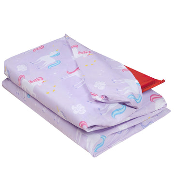 Wildkin Kids Nap Mat Cover - Soft, Sewn-In Flap, Durable & Fits 1.5'' Vinyl Sleep Mats - Unicorn