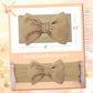 Lanmerry Oversized Headbands With Bows And Elastics For Girls, Infants, Toddlers, Kids - 3 Pack Gray
