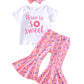 Newborn Baby Girls Pink Striped Tutu Dress First Birthday Skirt Outfits Casual Donut Print Girls Clothes Headband 2Pcs Set (U-W