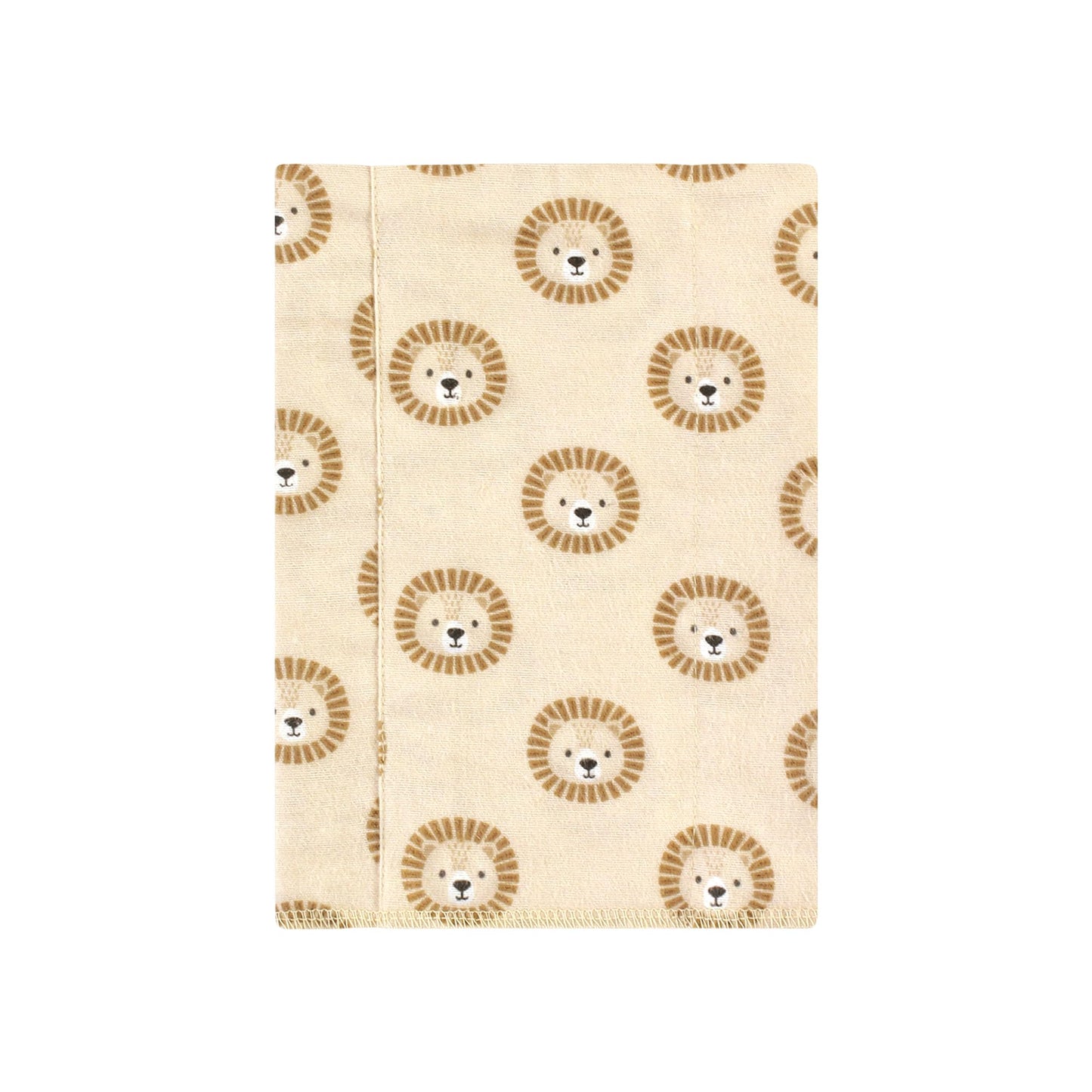Hudson Baby Unisex Baby Cotton Flannel Burp Cloths, Brave Lion 7-Pack, One Size